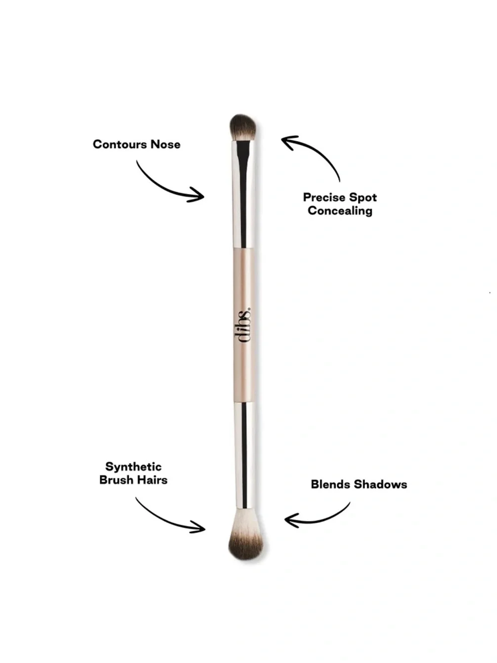 Dibs Dual-Ended Eyeshadow EYE Brush, All in One Brush, BNIB